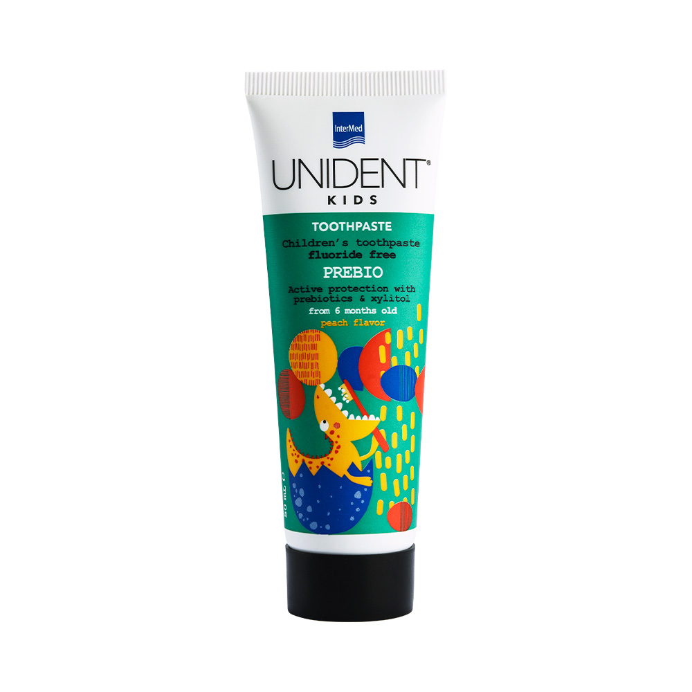 INTERMED - UNIDENT KIDS PREBIO Παιδική Οδοντόκρεμα χωρίς φθόριο - 50ml